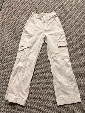 Abercrombie & Fitch Womens Light Beige Cargo Pants